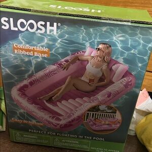 Pink Inflatable Kids Swim Lounger